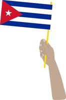 dibujado a mano de vector de bandera cubana, dibujado a mano de vector de peso cubano