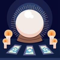 prediction tarot cards vector