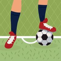 athletic player legs soccer vector