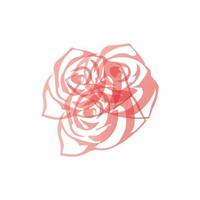 plantilla de diseño de icono de vector de flor rosa de belleza