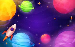 World Space Day Planet Background vector