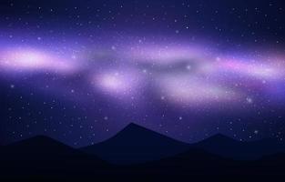 Space Milky Way Landscape Background vector