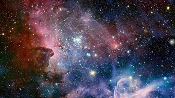 galaxia espacial y nebulosa video