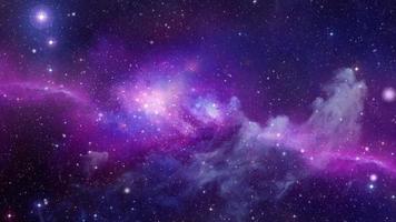 galaxia espacial y nebulosa video