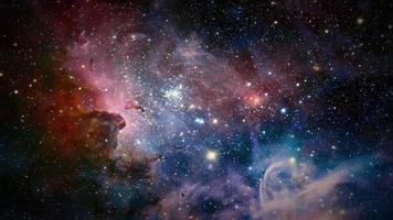 galassia spaziale e nebulosa video
