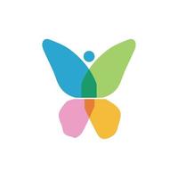 diseño de icono de vector de plantilla de logotipo de mariposa de belleza