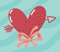 heart pierced arrow vector