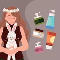 cruelty free, design vector