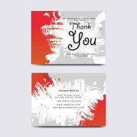 Thank you card design template. Luxury and elegant background. Vector illustration ready to print. Free Vector Template