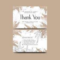 Thank you card design template. Luxury and elegant background. Vector illustration ready to print. Free Vector Template