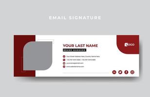 Email signature or email footer design template free Vector