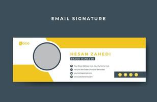 Email signature or email footer design template free Vector