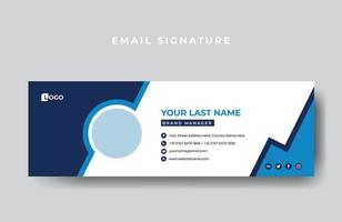 Email signature or email footer design template free Vector