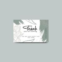 Thank you card design template. Luxury and elegant background. Vector illustration ready to print. Free Vector Template