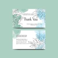 Thank you card design template. Luxury and elegant background. Vector illustration ready to print. Free Vector Template