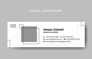 Email signature or email footer design template free Vector