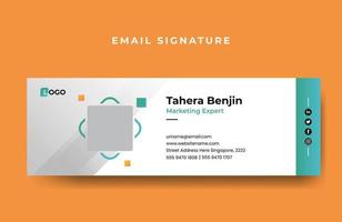 Email signature or email footer design template free Vector