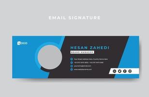 Email signature or email footer design template free Vector