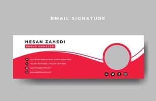 Email signature or email footer design template free Vector