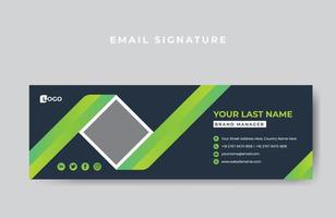 Email signature or email footer design template free Vector