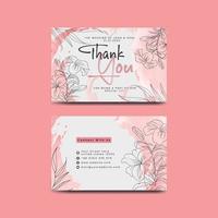 Thank you card design template. Luxury and elegant background. Vector illustration ready to print. Free Vector Template