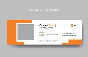 Email signature or email footer design template free Vector