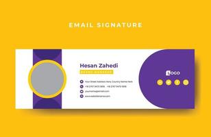 Email signature or email footer design template free Vector