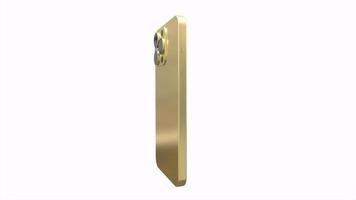 Gold color smartphone rotating loop video