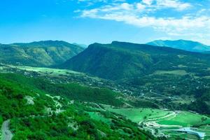 Beautiful nature landscape and mountain. blue sky. Armenia, Lori province photo