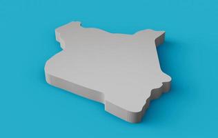 Kenya 3D map Geography Cartography and topology Sea Blue surface 3D illustration photo