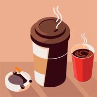 plastic coffee cup vector