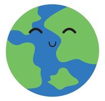 cute earth map vector