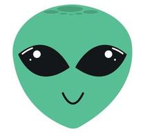 alien cartoon face vector