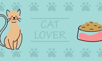 cat lover pet vector