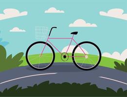 bicycle in street vector