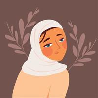 muslim young woman vector