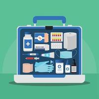 first aid kit vector