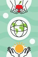 global donation charity vector