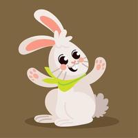 rabbit with scarf vector