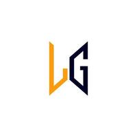 Diseño creativo del logotipo de la letra lg con gráfico vectorial, logotipo simple y moderno de lg. vector