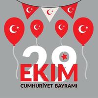 ekim cumhuriyet bayrami 29 vector