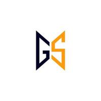 Diseño creativo del logotipo de la letra gs con gráfico vectorial, logotipo simple y moderno de gs. vector