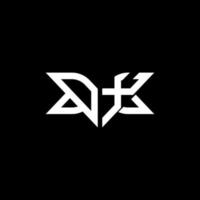Diseño creativo del logotipo de la letra dx con gráfico vectorial, logotipo simple y moderno dx. vector
