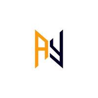 diseño creativo del logotipo de la letra ay con gráfico vectorial, logotipo ay simple y moderno. vector