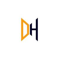 Diseño creativo del logotipo de la letra dh con gráfico vectorial, logotipo simple y moderno de dh. vector