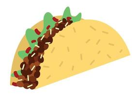 mexican taco food vector