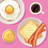 desayuno comida fresca vector