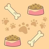 pets food and bones vector