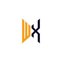 diseño creativo del logotipo de la letra wx con gráfico vectorial, logotipo simple y moderno de wx. vector