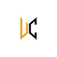 diseño creativo del logotipo de la letra uc con gráfico vectorial, logotipo simple y moderno de la uc. vector
